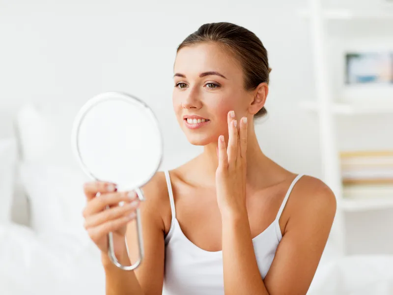 before and after dermaplaning treatment